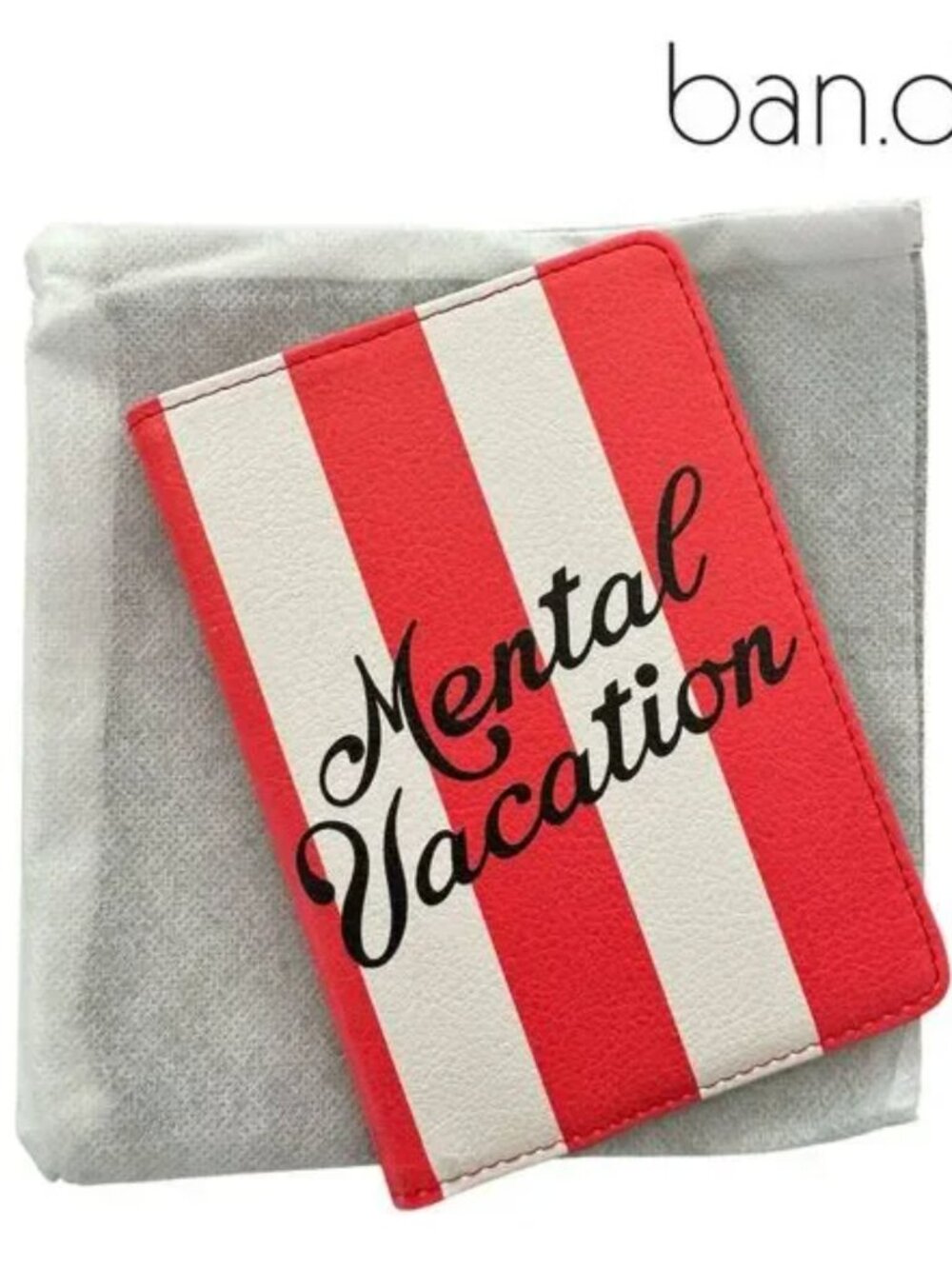 Ban.do Mental Vacation Passport Holder Wallet Red & White
